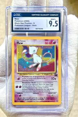 2000 Pokemon Black Star Promo Holo Mew #9 CGC 9.5 MINT SWIRL Pokemon League Card - Image 2