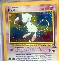 2000 Pokemon Black Star Promo Holo Mew #9 CGC 9.5 MINT SWIRL Pokemon League Card - Image 3