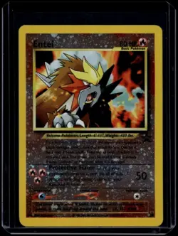 Pokemon TCG Entei 34 Movie Promo Holo Rare DMG CREASE - Image 1