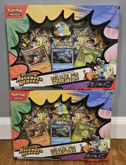 Pokemon TCG Ascended Heros Deluxe Pin Collection New Sealed Boxes Lot Of 2 NEW - Image 1