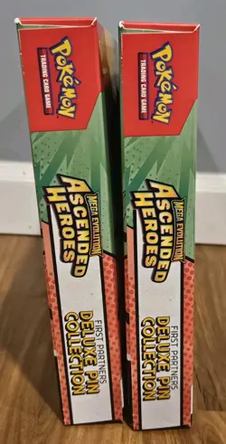 Pokemon TCG Ascended Heros Deluxe Pin Collection New Sealed Boxes Lot Of 2 NEW - Image 4