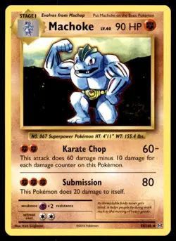 Machoke 58/108 Uncommon Evolutions Pokemon Lightly Played - Image 1