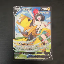 Pokemon Zeraora V TG16/TG30 Silver Tempest Rapid Strike Full Art Holo 210 HP - Image 1