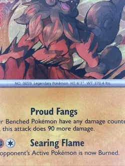 Pokemon Hisuian Arcanine 100/167 Cosmos Holo EXCLUSIVE Surging Sparks Blister - Image 2
