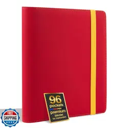 FORZAROCKET Toploader Binder 4-Pocket, PU Leather Trading Card Binder for TCG - Image 1