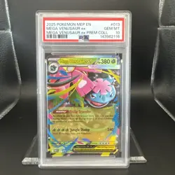 2025 Pokemon Mega Evolutions Mega Venusaur EX #013 Graded PSA 10 - Image 1