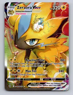ZERAORA VMAX GG42/GG70 HOLO VMAX RARE CROWN ZENITH GALARIAN GALLERY POKEMON NM - Image 1