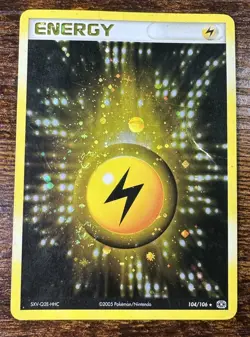 Pokemon Lightning Energy Emerald 104/106 Holo Rare 2005 English - Image 1