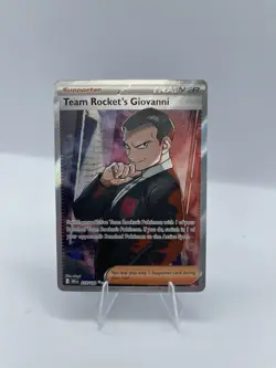 Pokemon TCG Team Rocket's Giovanni 225/182 SV10 Destined Rivals Full Art - Image 1