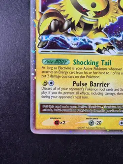 2007 Pokemon Electivire LV.X Mysterious Treasures 121/123 Holo - Image 4