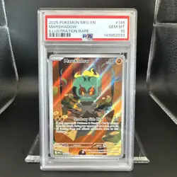 2025 Pokemon Mega Evolution EN Marshadow 146 Illustration Rare PSA 10 Graded - Image 1