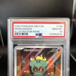 2025 Pokemon Mega Evolution EN Marshadow 146 Illustration Rare PSA 10 Graded - Image 2