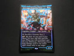 Hidetsugu, Devouring Chaos Neon Blue FOIL NM [Neon Dynasty] Mtg Free Tracking! - Image 1