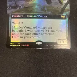 MtG: Hamlet Vanguard (Extended Art) - Innistrad Crimson Vow - Foil CRIMPED - Image 3
