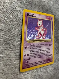 Pokemon TCG Mewtwo 10/102 Holo Rare Card 1999 WOTC Base Set - Image 2