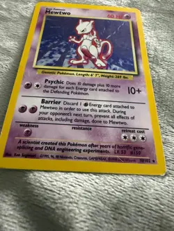 Pokemon TCG Mewtwo 10/102 Holo Rare Card 1999 WOTC Base Set - Image 4