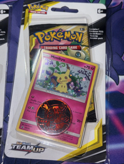4x Sealed TEAM UP Blister Packs (Pikachu SM162 + Mimikyu SM163) Pokemon Cards. - Image 2