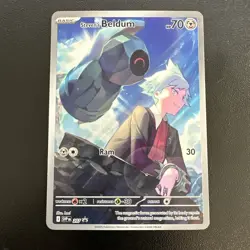 Pokemon TCG Steven's Beldum SVP207 Scarlet & Violet Promo Card Full Art NM - Image 1