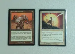 Karn, Silver Golem x1 MTG Urza's Saga English + Spirit of Resistance - Image 1