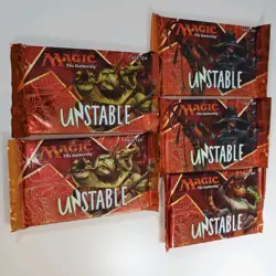 5 MTG Unstable Sealed Booster Packs From Drafting English Magic the Gathering A - Image 1
