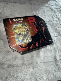Pokemon TCG Fall Team Rockets Tin Persian Ex NEW - HELPS STRAYS - Image 1