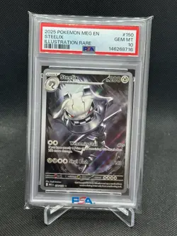 2025 POKEMON MEG EN-MEGA EVOLUTION ILLUSTRATION RARE #150 STEELIX PSA 10 - Image 1