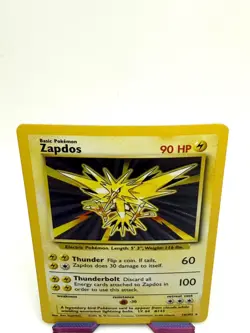 Pokemon TCG Zapdos 16/102 Base Set Unlimited Holo Rare WOTC VTG 1999 NM-/LP+ - Image 3