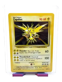 Pokemon TCG Zapdos 16/102 Base Set Unlimited Holo Rare WOTC VTG 1999 NM-/LP+ - Image 5