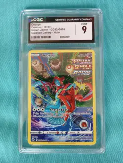 2023 Pokemon Crown Zenith Galarian Gallary GG12/GG70 Deoxys Holo CGC 9 MINT - Image 1