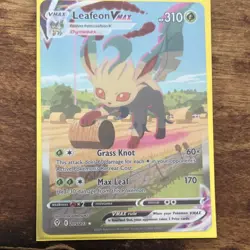 NM Pokemon TCG Evolving Skies Leafeon VMAX Alt Art Secret Rare 205/203 - Image 3