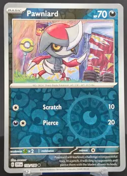 Pokemon Pawniard #132/198 English SVI Scarlet & Violet Reverse Holo - Image 1
