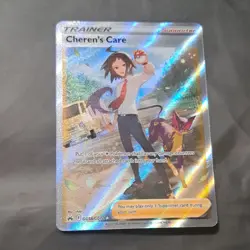 Pokemon TCG Cheren's Care GG58/GG70 Crown Zenith Holo Ultra Rare 2023 Chibi - Image 1