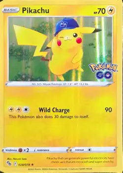 Pikachu 028/078 Holo Rare Pokemon GO Pokemon Holo NM/M - Image 2