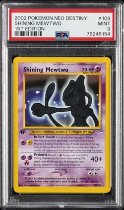 2002 POKEMON NEO DESTINY 1ST EDITION #109 SHINING MEWTWO PSA 9 - Image 1