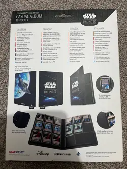 Gamegenic Star Wars Unlimited 18-Pocket Album - Card Back Blue - New in Box - Image 2