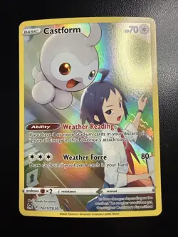 Castform TG11/TG30 Holo Lost Origin Trainer Gallery Pokemon Card - Image 1