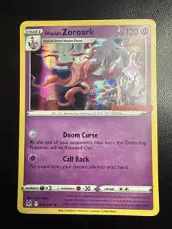 Hisuian Zoroark 076/196 Gamestop Stamped Pokemon Card - Image 1