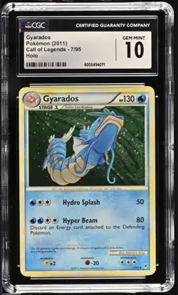 CGC 10 GEM MINT Gyarados 2011 Call of Legends 7/95 Holo Pokemon Card - Image 1