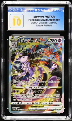 CGC 10 PRISTINE Mewtwo VSTAR 221/172 SAR VSTAR Universe 2022 Pokemon Card TCG - Image 1