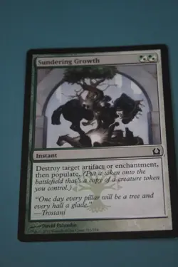 MTG CARD POOR CONDITION SUNDERING GROWTH - Image 1