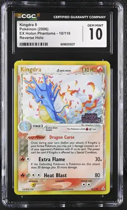 CGC 10 Kingdra EX Holon Phantoms 10/110 Reverse Holo Stamped Pokemon Card - Image 1