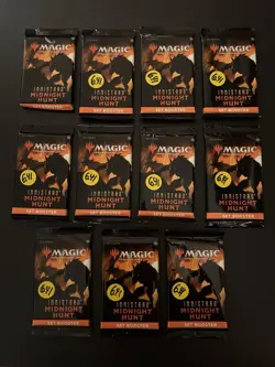 Innistrad Midnight Hunt Set Booster Pack Lot - Magic The Gathering - 11 Packs - Image 1