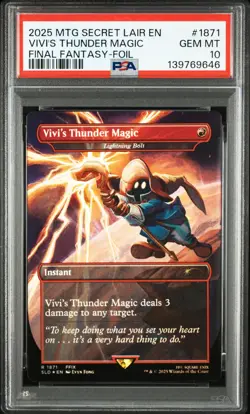 2025 MTG SECRET LAIR DROP #1871 VIVI'S THUNDER MAGIC PSA 10 - Image 1