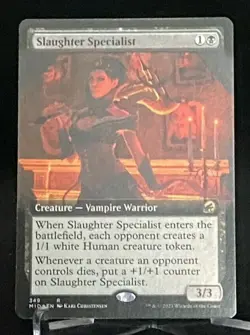 MTG Innistrad : Midnight Hunt Extended Art Slaughter Specialist Foil - Rare - Image 1