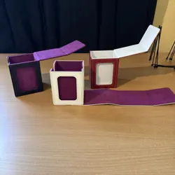 Magnetic Vertical Red & white & purple Deck Box Lot of 3 mtg deck box commander - Image 2