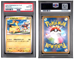 2023 POKEMON JPN SV-P PROMO GYM EVENT CAMPAIGN #120 PIKACHU PSA 10 - Image 3