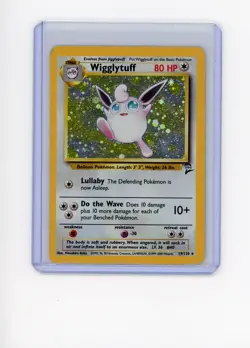 2000 Wigglytuff Base Set 2 19/130 Rare Holo Pokemon Card HP - Image 1