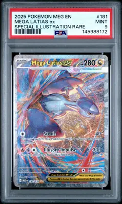 Mega Latias EX 181/132 Special Illustration Rare Pokemon PSA 9 - Image 1