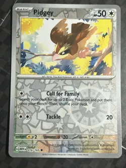 Pokemon TCG - Scarlet and Violet 151 - Pidgey 016/165 - Reverse Holo NM - Image 1