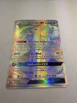 Alolan Ninetales GX - 225/214 - Pokemon Lost Thunder Sun Moon Secret Card NM - Image 3